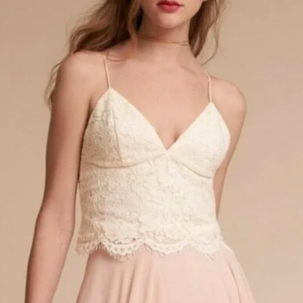 Jenny Yoo Cream Lace Camisole